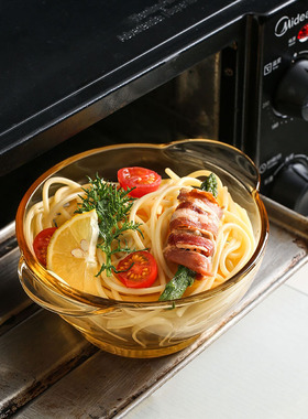烤箱微波炉琥珀色双耳碗饭碗加厚耐热面碗家用餐具康宁Pyrex同款