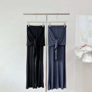 e go studio 原创赵露思同款假两件系带微辣裤显瘦显腿长长裤