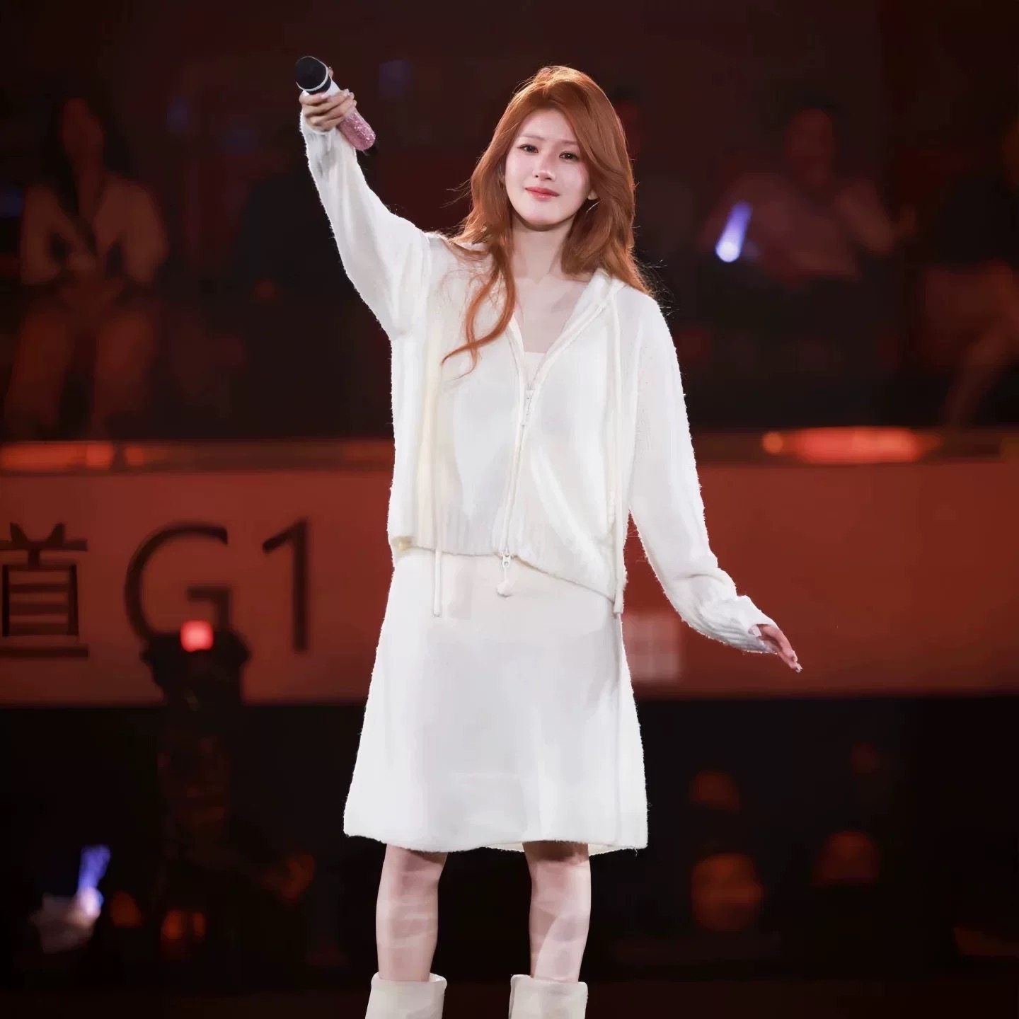 赵露思同款兔耳连帽针织套装