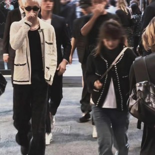 CHICYOU王1博同款 休闲松弛感小香翻领针织外套男女小香风毛衣外搭