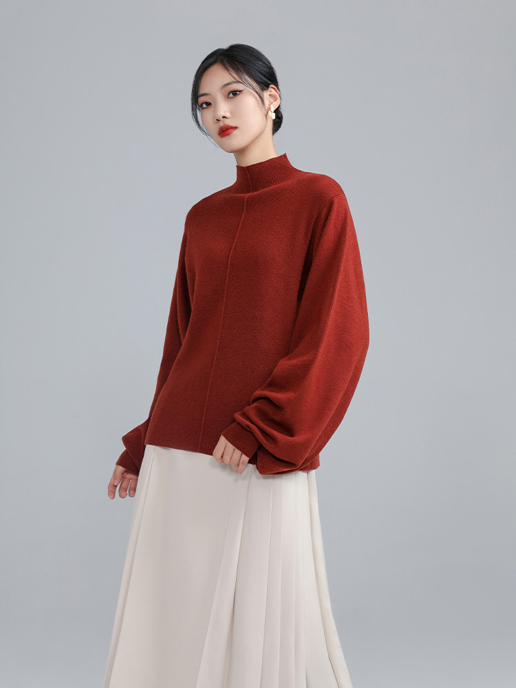 언제든지 RUANLAN 원본 개선 HANFU 여성 모직 스웨터 일반 말 얼굴 스커트 2024 가을