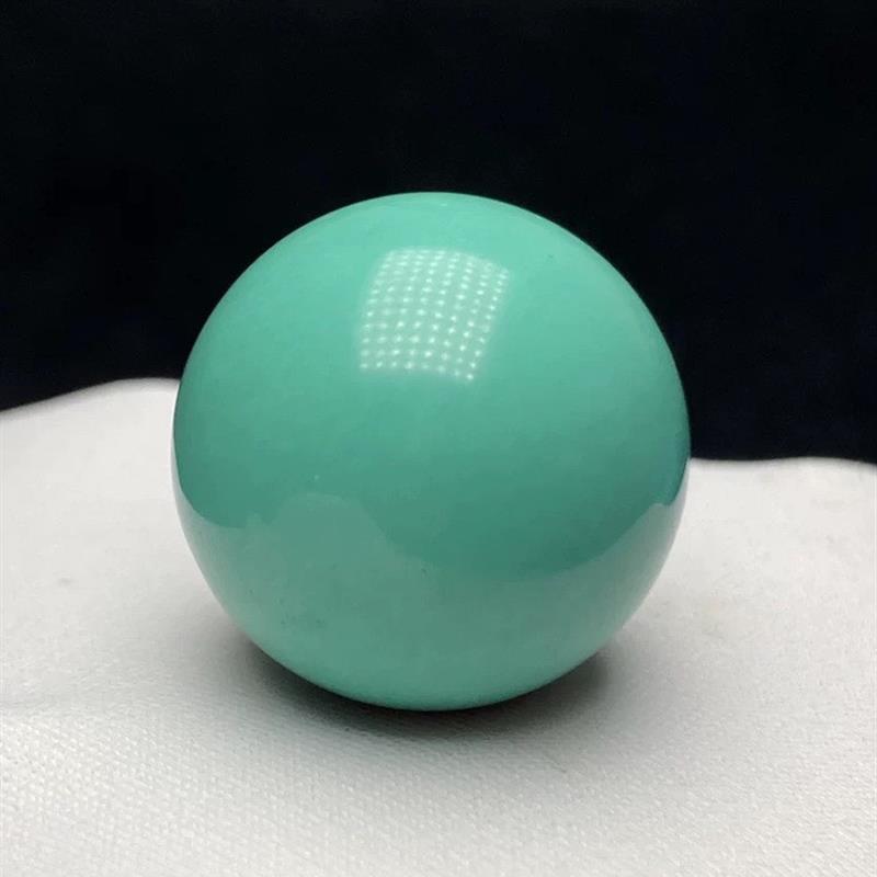 吉祥】原矿保真高瓷绿松石单珠圆珠松散珠顶部分离珠佛珠钻石星和