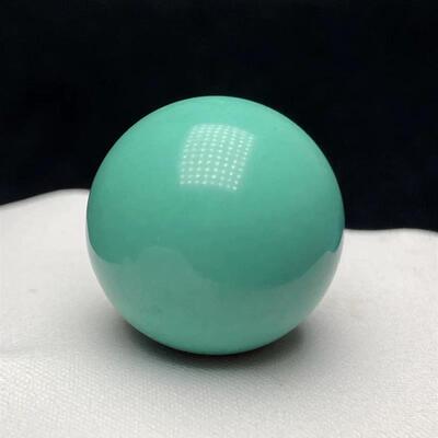 吉祥】原矿保真高瓷绿松石单珠圆珠松散珠顶部分离珠佛珠钻石星和