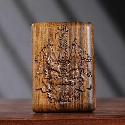 吉祥】达拉沉香木雕刻狮来运转貔貅道家法器吊坠挂件手把件男女随