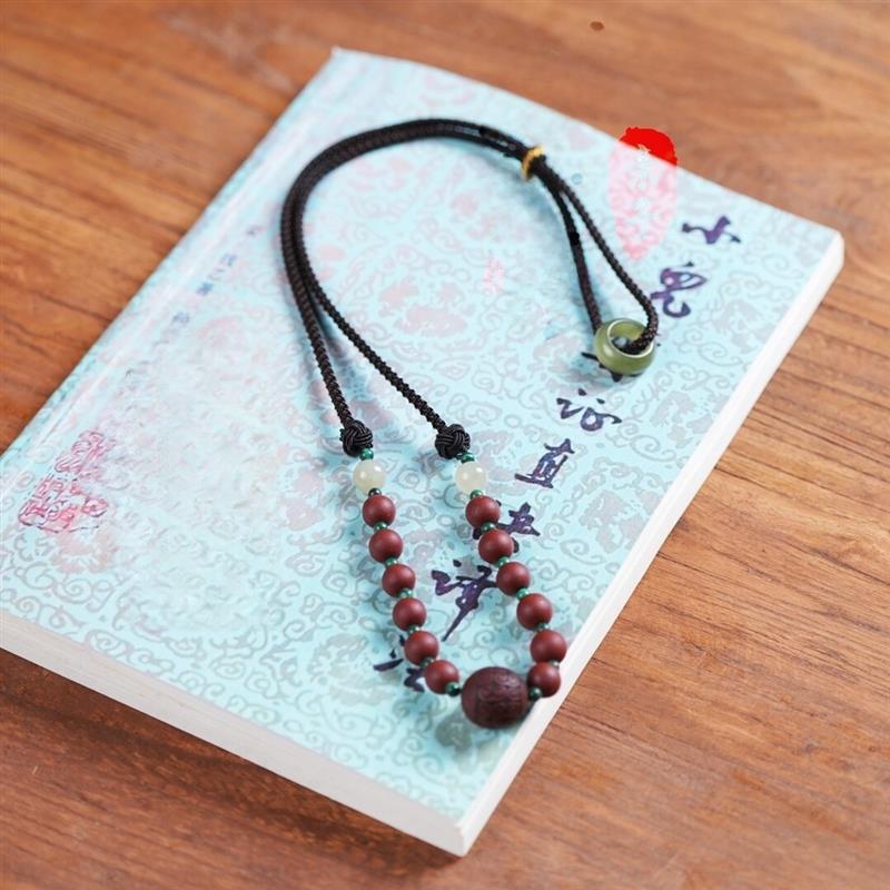 吉祥】天然合香珠手串项链儿童小孩时尚编绳可调节脖挂