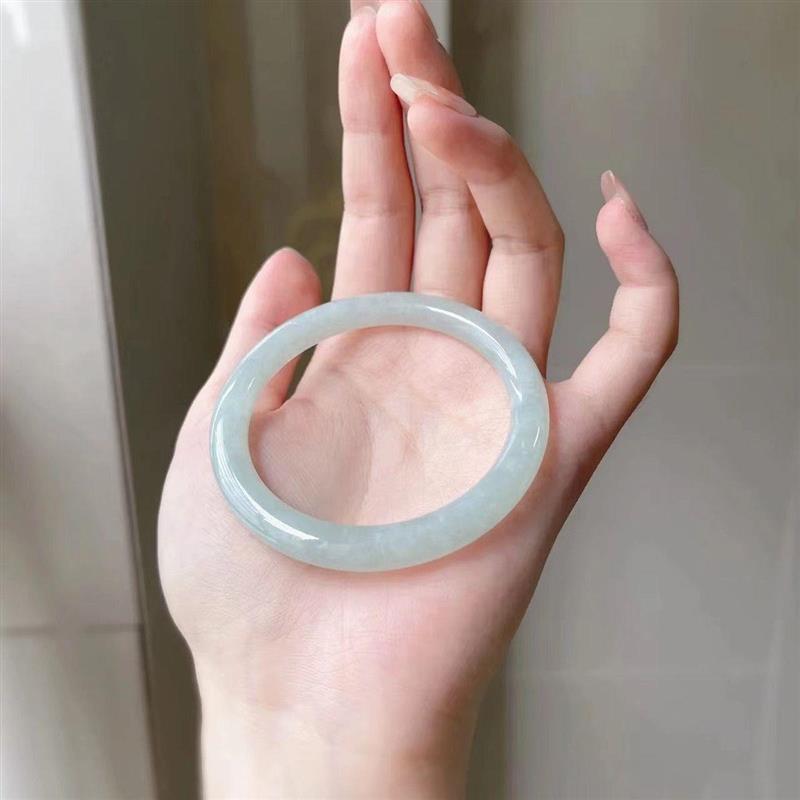少女叮当镯细圆条玉手镯正品缅甸货非翡翠手镯冰种镯子送礼物