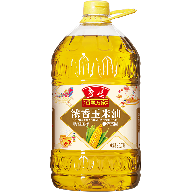【鲁花直营】鲁花香飘万家浓香玉米油5.7L  物理压榨 非转基因图片