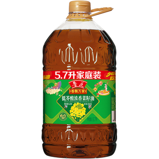 鲁花香飘万家低芥酸浓香菜籽油5.7L非转基因物理压榨