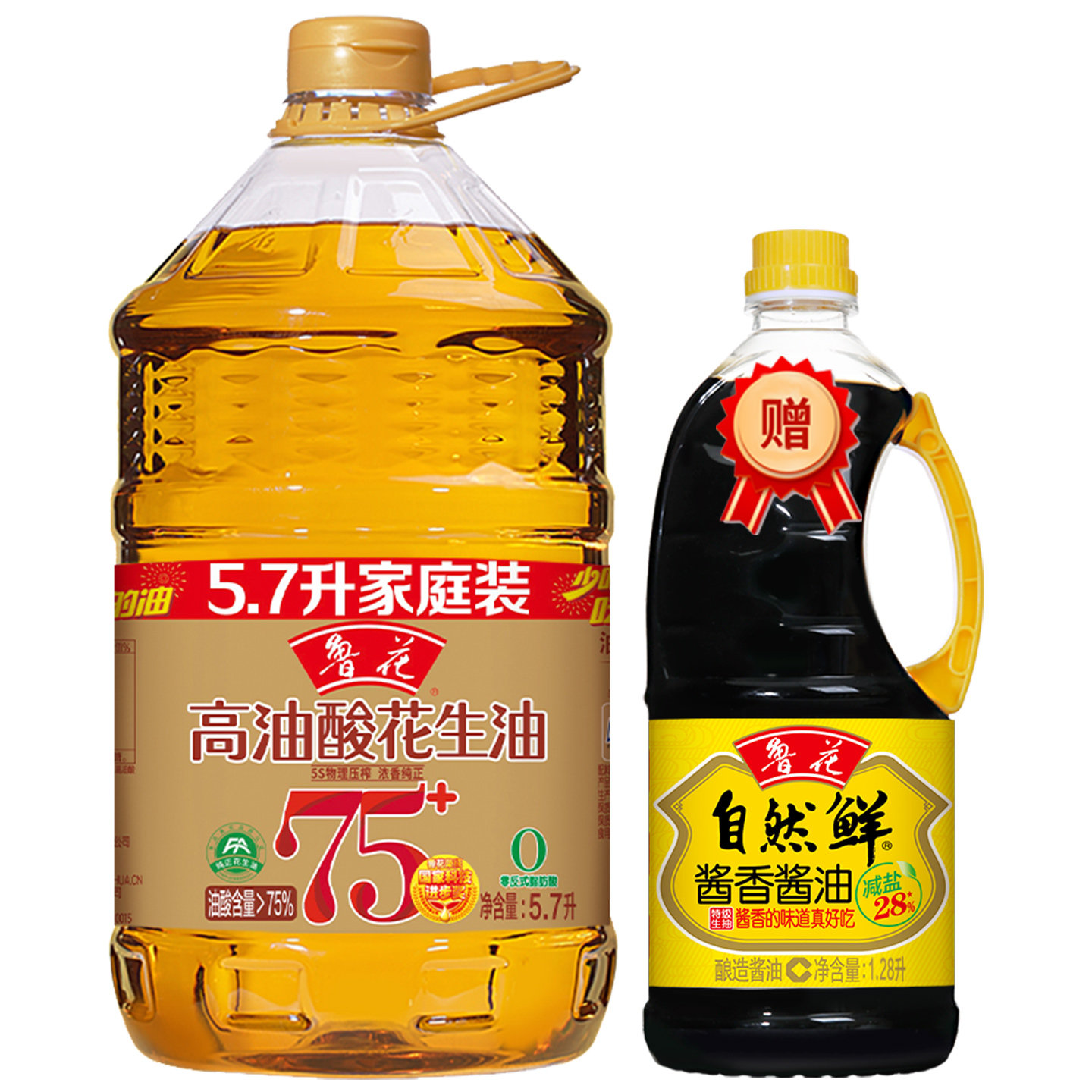 【鲁花直营】鲁花高油酸花生油5.7LX1 食用油 粮油