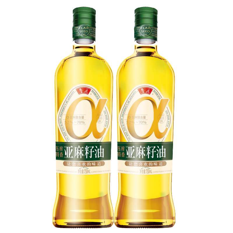 直销750ml*2亚麻籽油鲁花