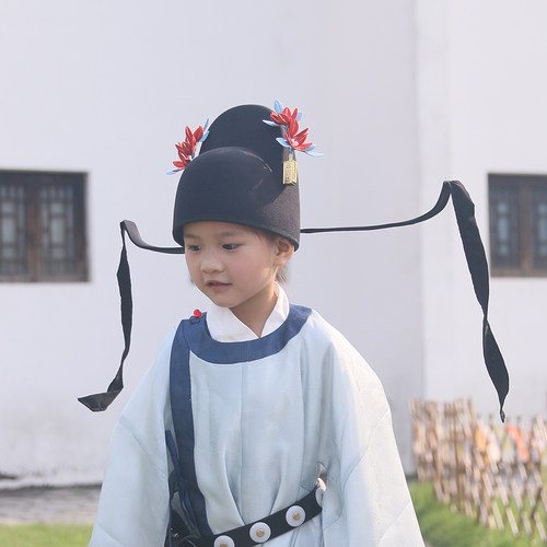 儿童进士巾乌衣巷明制男童帽子