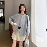 现货新款092-2510-重工提花蓝色棒球服P155控228，女装短外套，浙宝092