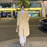 新款现货鸡蛋黄海军领双面呢092-2255-P285控398，女装毛呢外套，浙宝092