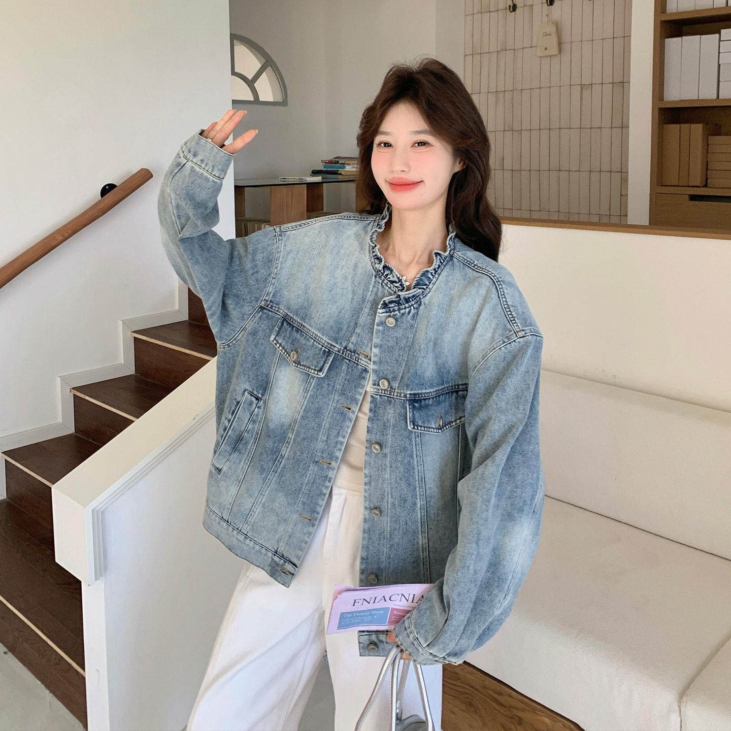 现货092-2605牛仔外套P165控268,女装短外套,浙宝092