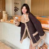 现货092-9251羊羔毛P195K288，女装短外套，浙宝092