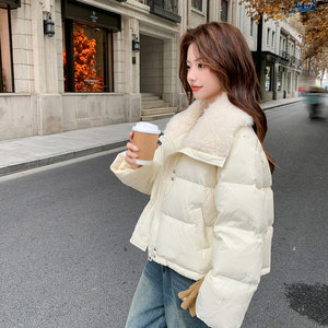 新款 092-2557刺绣短款羽绒服90绒P325控488图片