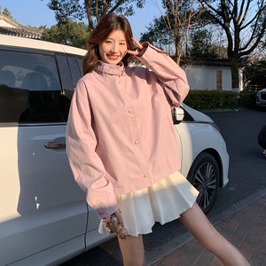 现货好卖092-2506粉色短外套P145控218
