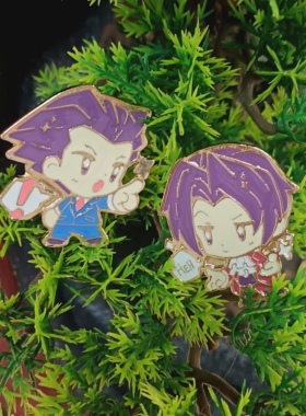 【逆转裁判】金属徽章成步堂御剑等角色周边 FANTHFUL 复刻版