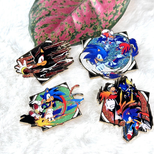 索尼克夏特刺猬索尼克游戏周边徽章金属徽章