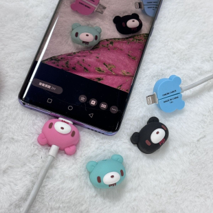 Gloomy暴力熊滴胶数据线保护套苹果Type-C数据线保护套