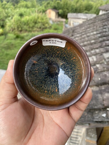 丞相龙窑柴烧金兔毫 束口器型口径9.4cm高5.5cm重量196g容量140cc