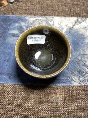 丞相龙窑柴烧建盏小束口口径7.3cm高4.8cm重量108g容量80cc