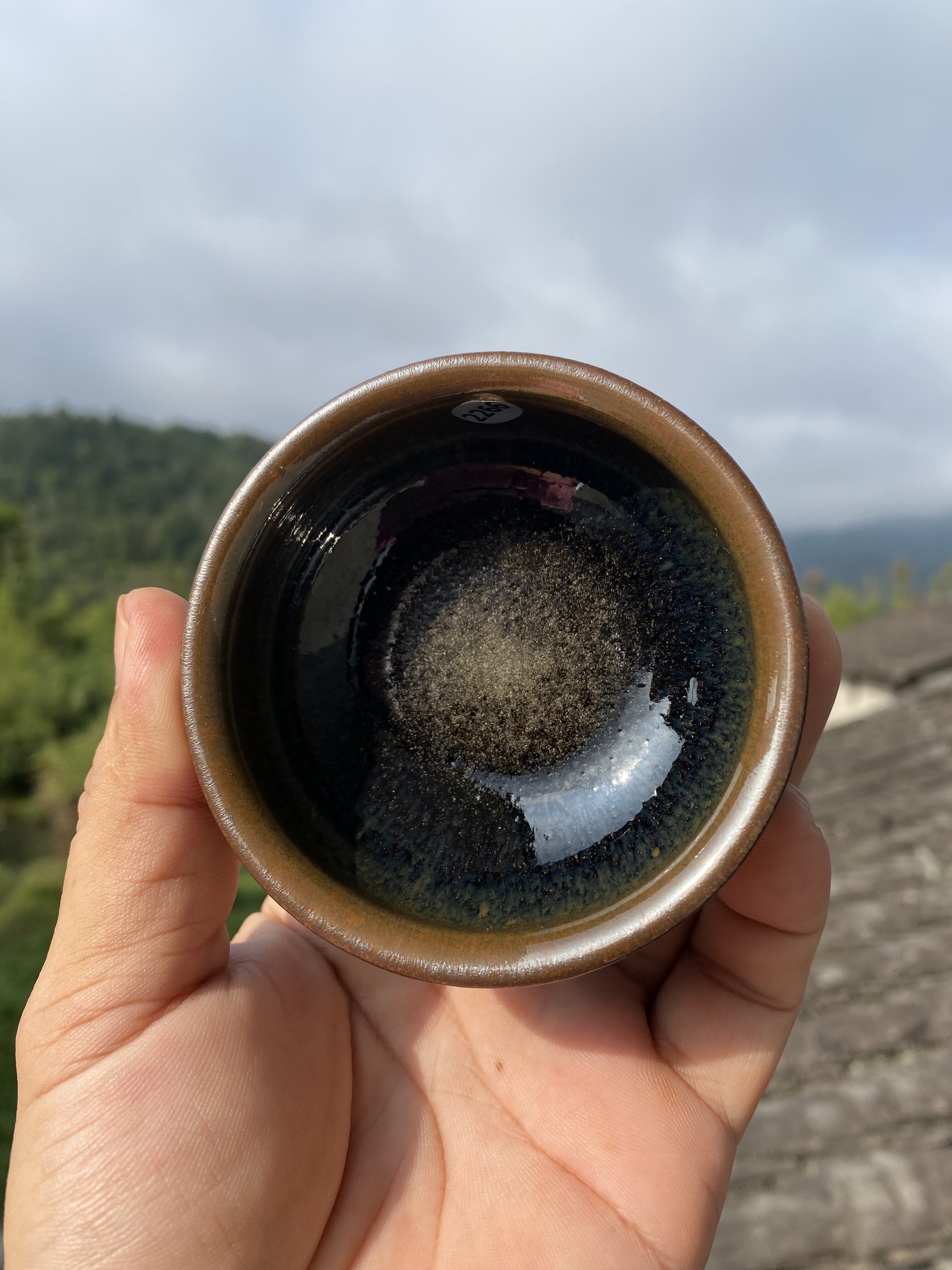 丞相龙窑柴烧建盏香炉口径8.2cm高3.8cm重量115g容量80cc