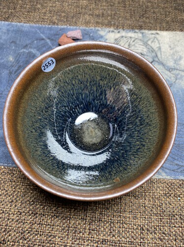 丞相龙窑柴烧建盏束口口径9.1cm高5.4cm重量176g容量140cc