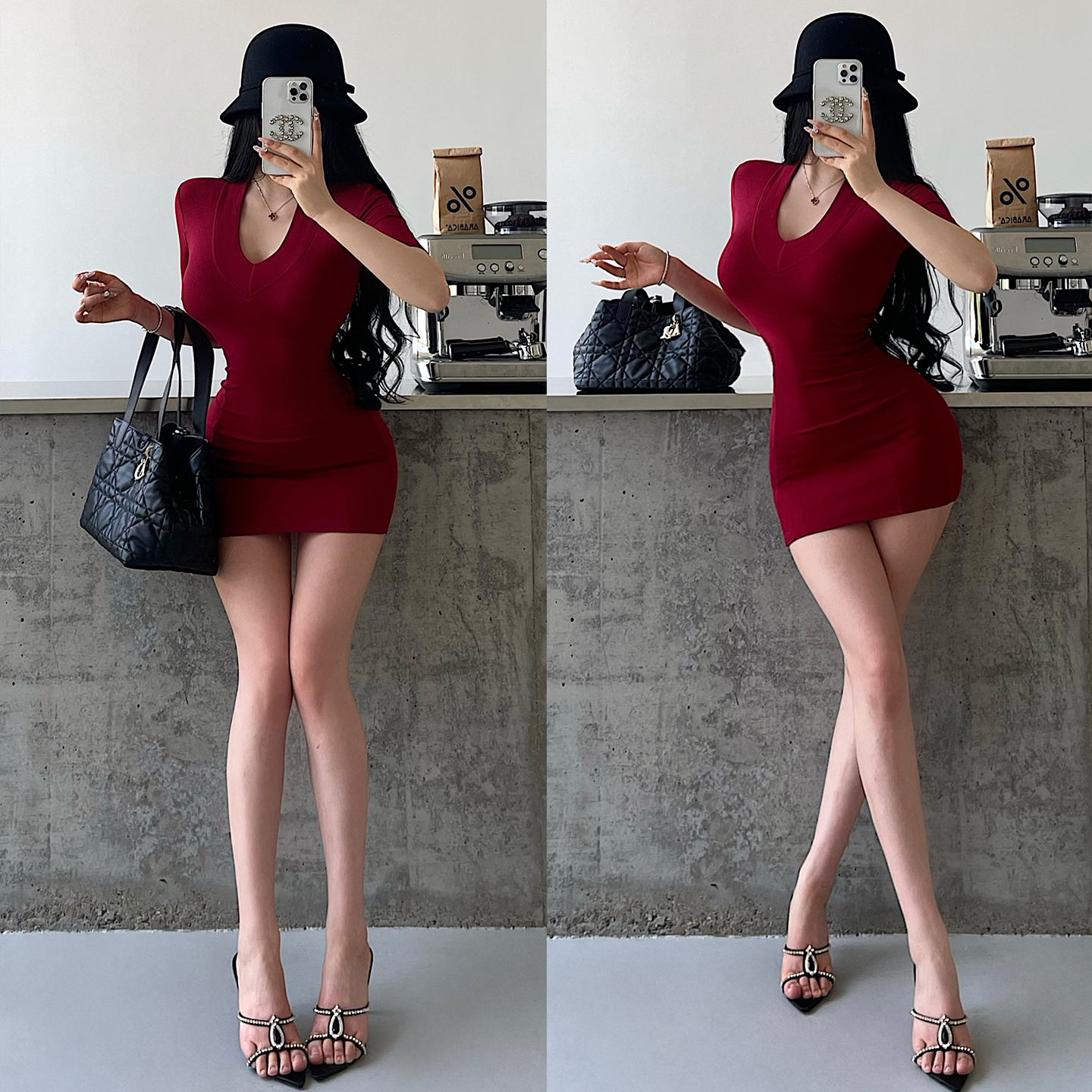 修身收腰显瘦短袖包臀连衣裙短裙