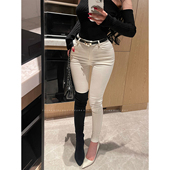 铅笔裤 YoungGirlDay韩系轻熟纯欲风高腰显瘦弹力靴裤 小脚紧身裤 女