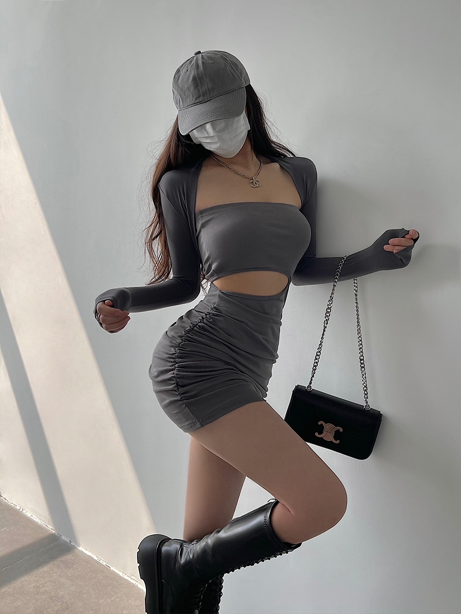 欧美性感短款长袖坎肩防晒外套