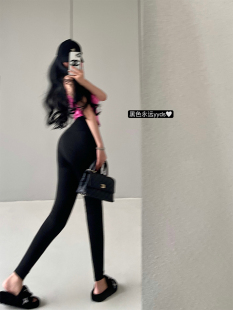 YoungGirlDay欧美紧身显瘦高腰提臀收腹弹力鲨鱼裤 女 外穿打底长裤
