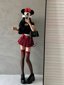 YoungGirlDay纯欲性感减龄百搭防走光安全裤 百褶裙半身短裙含腰带