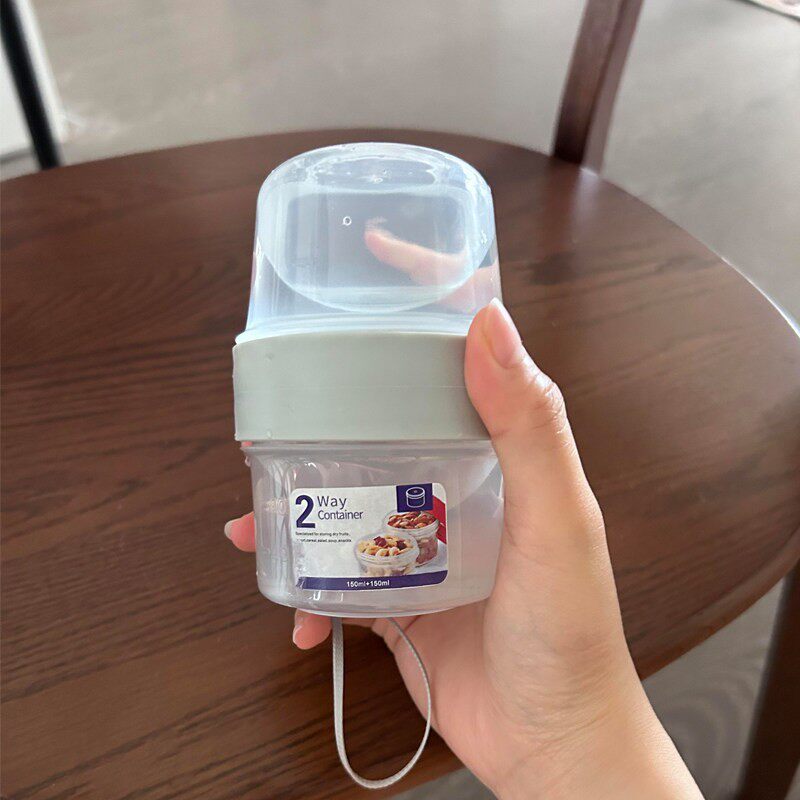 狗狗外出水杯可携式双层零食水分格收纳瓶迷你猫咪户外饮食饮水器