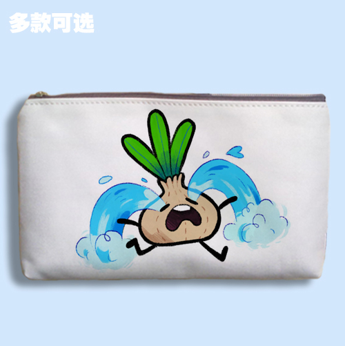 悲伤泪奔哭泣的洋葱文具盒帆布手拿包化妆零钱包手机包收纳袋子