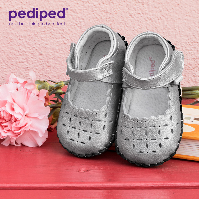 pediped派迪派牛皮镂空学步皮鞋