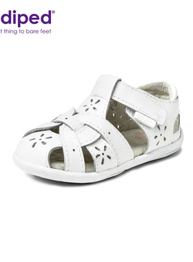 pediped派迪派童鞋儿童女童学步鞋夏季透气镂空凉鞋包头牛皮1-3岁