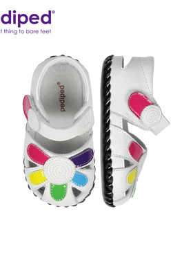 pediped派迪派 女宝宝步前鞋夏季牛皮软底镂空护脚凉鞋幼儿爬行鞋