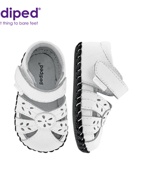 pediped派迪派童鞋女宝宝皮鞋夏季凉鞋软底镂空护脚婴幼儿步前鞋