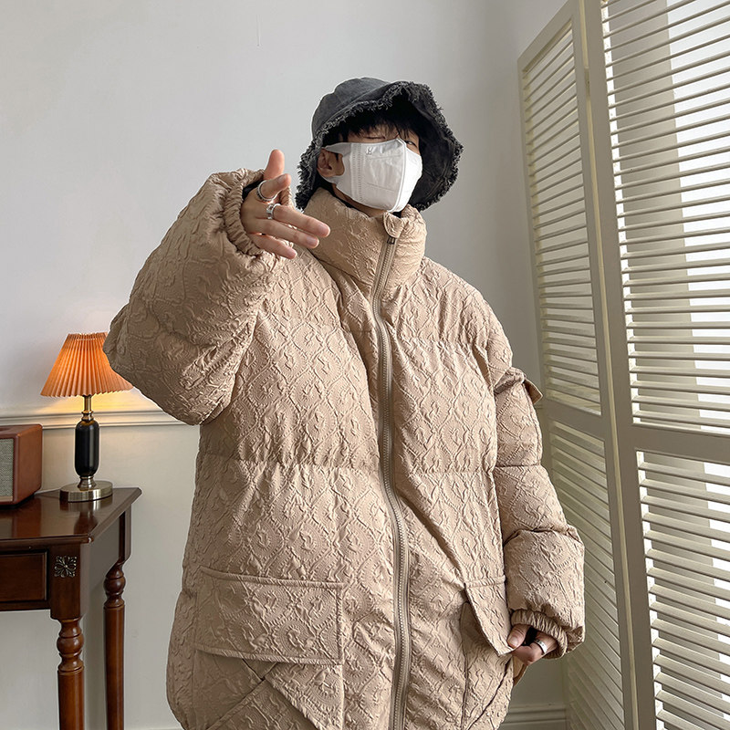 2025港风冬装棉服男装立领大码休闲棉袄XZ415-M301P120,男装棉衣,星座415