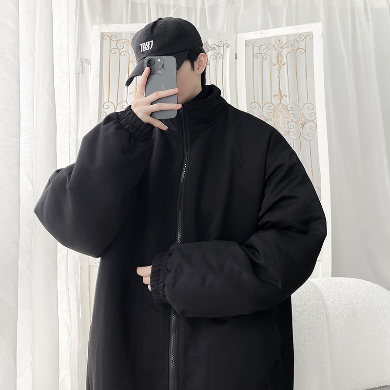 冬装新款2025港风冬装羊羔毛棉衣立领男装棉袄XZ415-M012P118，男装棉衣，星座415