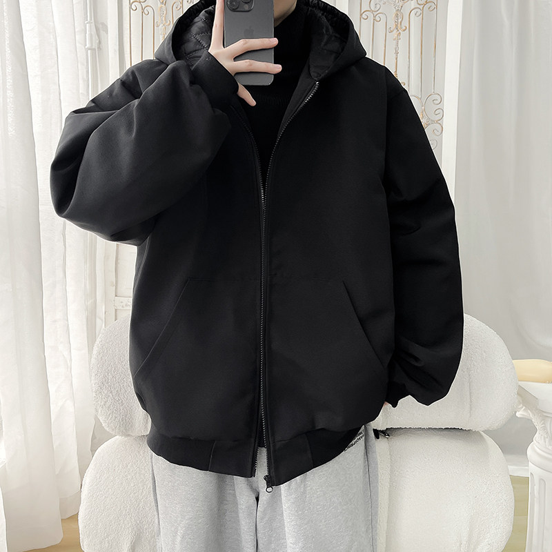 2025冬装连帽棉衣大码宽松棉袄XZ415-M013P115,男装棉衣,星座415