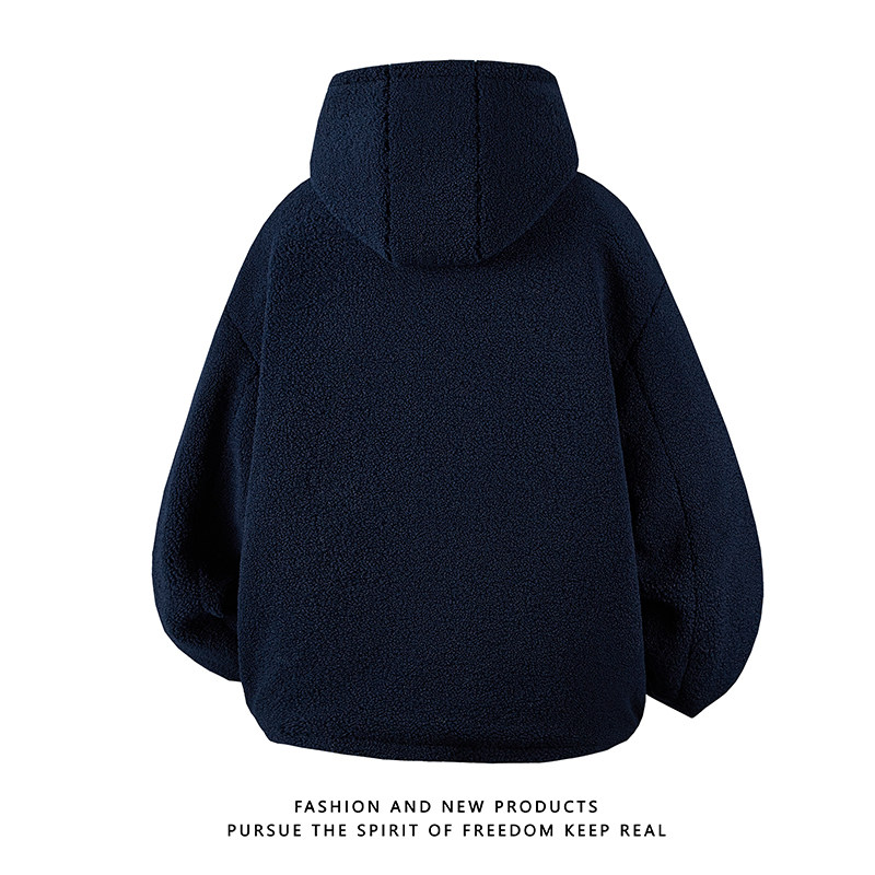2025冬装羊羔毛棉衣连帽加厚加绒棉袄大码男装XZ415-YG1000P110,男装棉衣,星座415