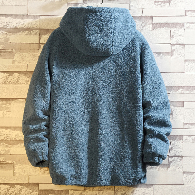 仓库现货2025冬装加绒羊羔毛棉衣连帽保暖棉服XZ415-YG66P110，男装棉衣，星座415
