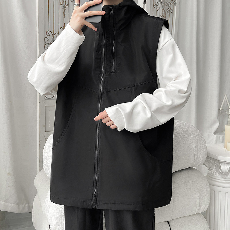 2025春秋工装马甲男式防水连帽男装外套XZ415-MJ01特P55,男装背心/马甲,星座415