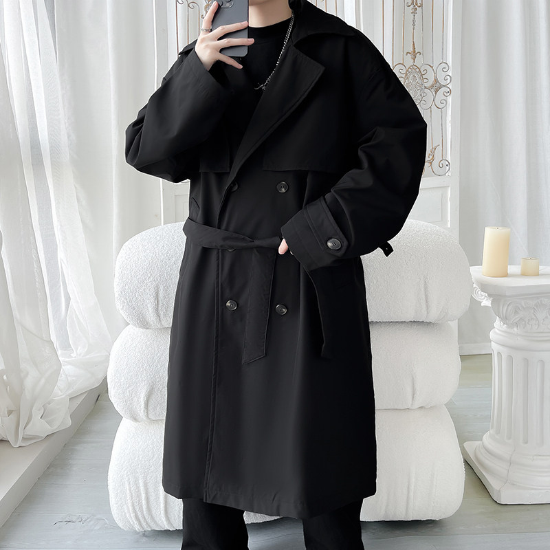 2025风衣外套男士秋季英伦风中长款宽松过膝大衣XZ415-FY610P115,男装风衣,星座415