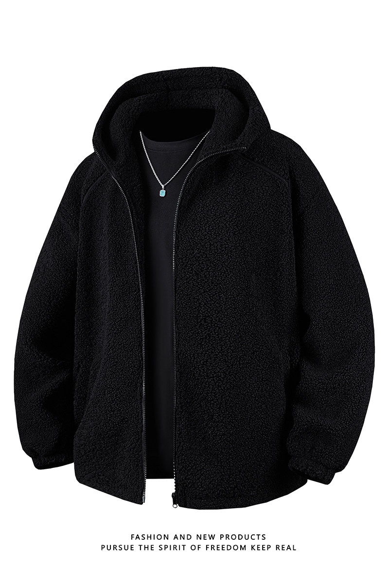 2025冬装羊羔毛棉衣连帽加厚加绒棉袄大码男装XZ415-YG1000P110,男装棉衣,星座415
