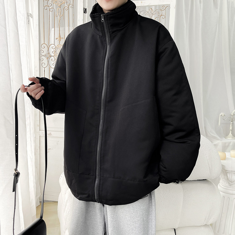 冬装新款2025港风冬装羊羔毛棉衣 立领男装棉袄 XZ415-M012P118图片