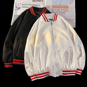 2023毛毯麂皮绒棒球服夹克美式外套男上衣DSA012A-JK522P70图片