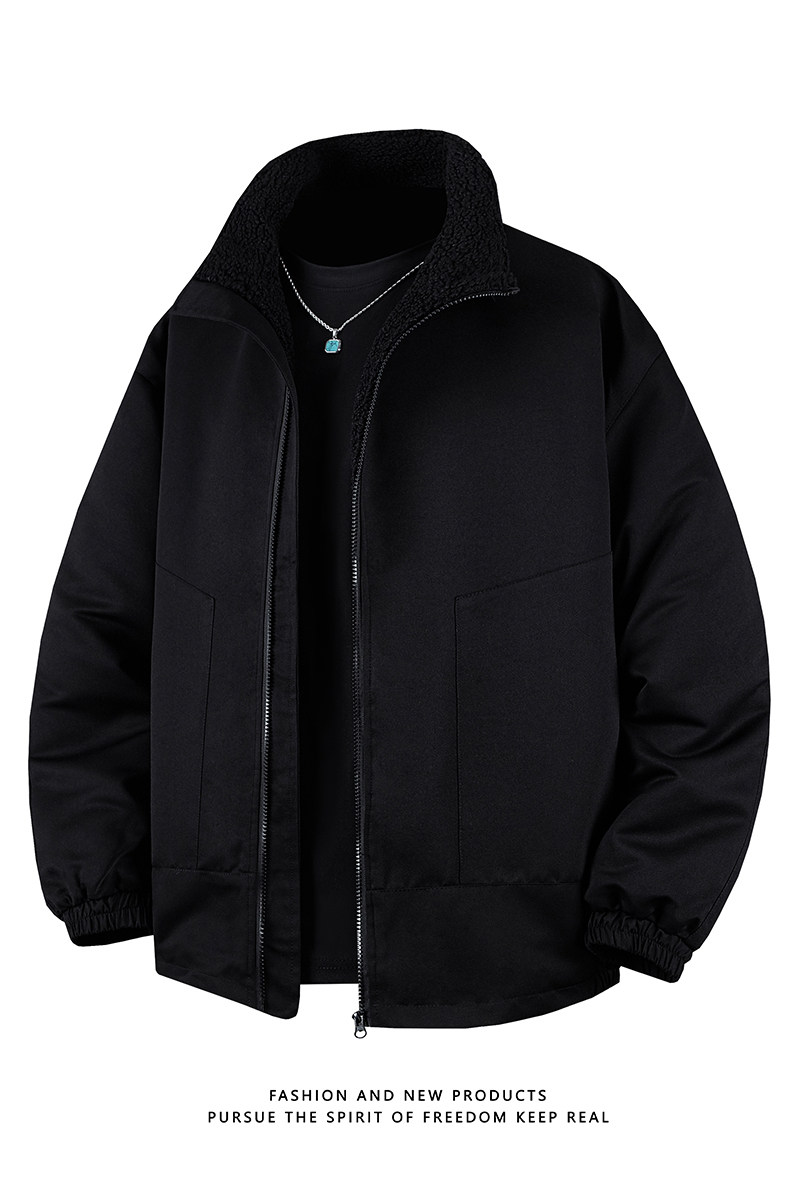 冬装新款2025冬装羊羔毛棉衣立领男装棉袄XZ415-M012P118,男装棉衣,星座415